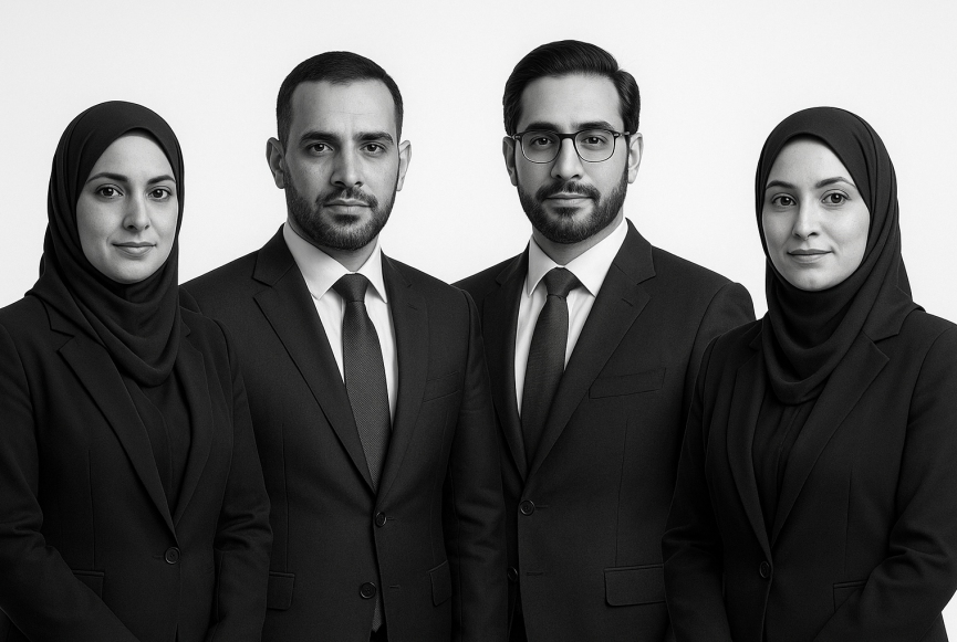 Ahl Al Takhasous legal team group portrait
